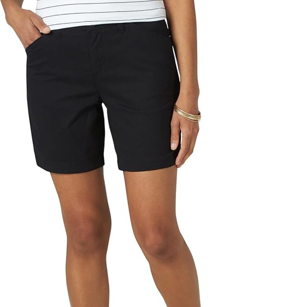 Lee Women's Legendary 7" Chino Walk‎ Shors - Black - Size 14